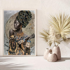 African Woman Girl Graffiti Art Canvas Painting Home Decor