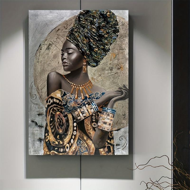 African Woman Girl Graffiti Art Canvas Painting Home Decor