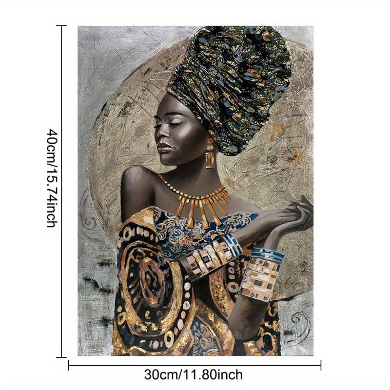 African Woman Girl Graffiti Art Canvas Painting Home Decor