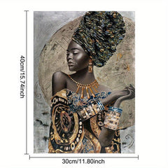 African Woman Girl Graffiti Art Canvas Painting Home Decor