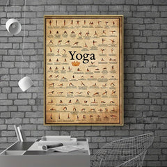 Ashtanga Yoga Pose Retro Poster Canvas Painting