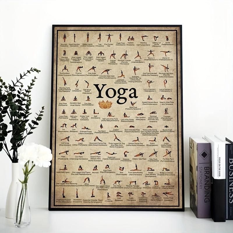 Ashtanga Yoga Pose Retro Poster Canvas Painting