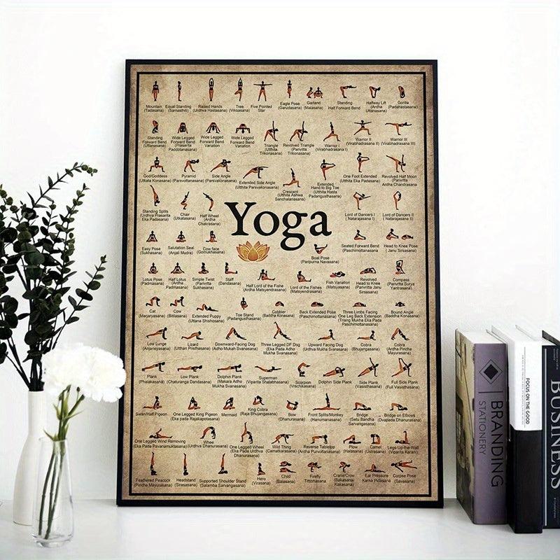 Ashtanga Yoga Pose Retro Poster Canvas Painting