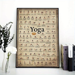Ashtanga Yoga Pose Retro Poster Canvas Painting