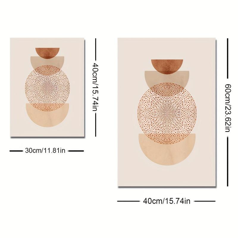 Abstract Geometry Graphic Warm Arch Circle Canvas Posters