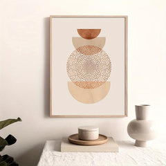 Abstract Geometry Graphic Warm Arch Circle Canvas Posters