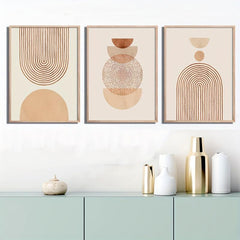 Abstract Geometry Graphic Warm Arch Circle Canvas Posters