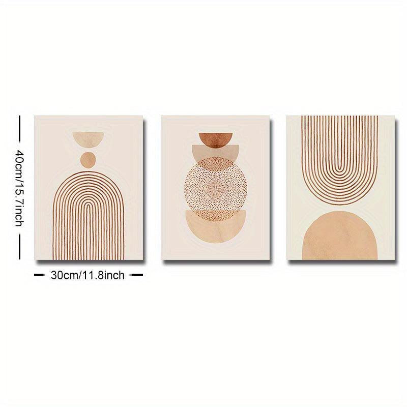 Abstract Geometry Graphic Warm Arch Circle Canvas Posters