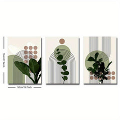 Boho Mid Century Abstract Painting 3pcs Set