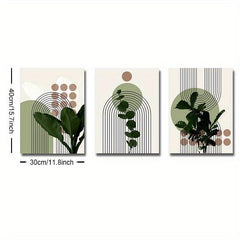 Boho Mid Century Abstract Painting 3pcs Set