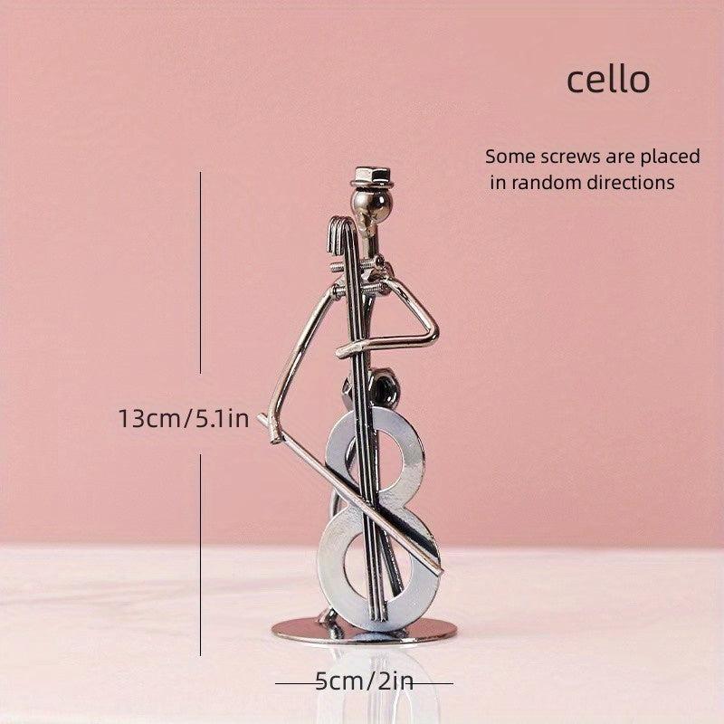 Metal Little Man Blow Instrument Vintage Band Desktop Ornament