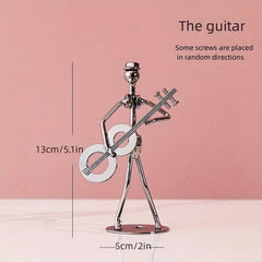 Metal Little Man Blow Instrument Vintage Band Desktop Ornament
