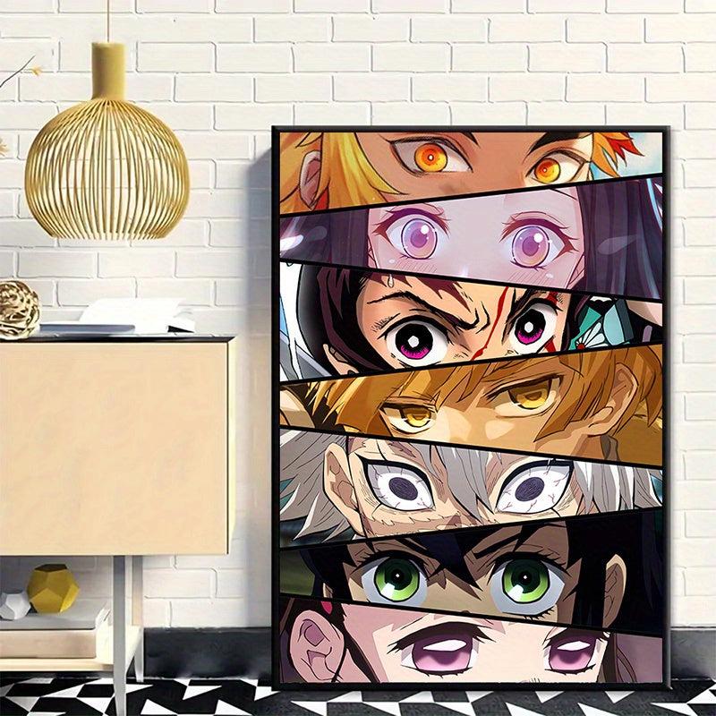 Japanese Anime Eyes Canvas Poster for Kids Bedroom Decor