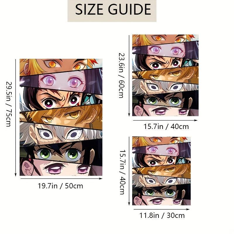 Japanese Anime Eyes Canvas Poster for Kids Bedroom Decor