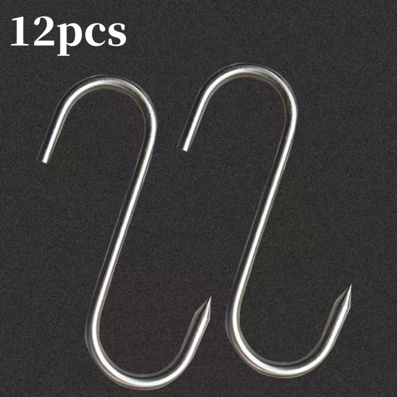 Stainless Steel S Hook Hanging Small Hook Accessories 6/8/12pcs