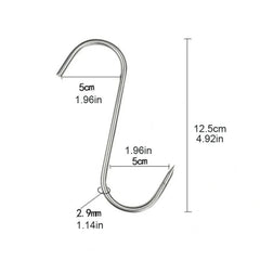 Stainless Steel S Hook Hanging Small Hook Accessories 6/8/12pcs