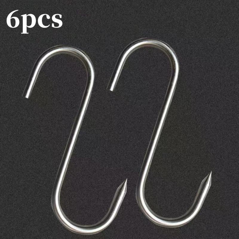 Stainless Steel S Hook Hanging Small Hook Accessories 6/8/12pcs