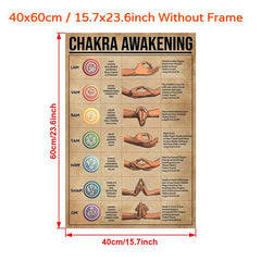 Chakra Awakening Knowledge Yoga Poster Seven Chakras Meditation Print