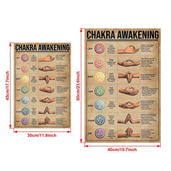 Chakra Awakening Knowledge Yoga Poster Seven Chakras Meditation Print