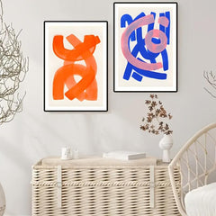 Abstract Medieval Watercolor Canvas Print Painting Wall Art