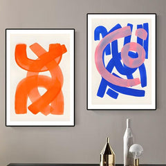 Abstract Medieval Watercolor Canvas Print Painting Wall Art
