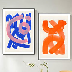 Abstract Medieval Watercolor Canvas Print Painting Wall Art
