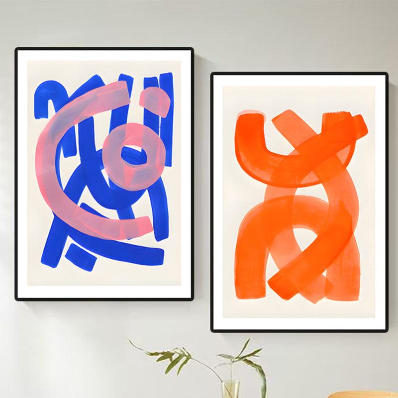 Abstract Medieval Watercolor Canvas Print Painting Wall Art