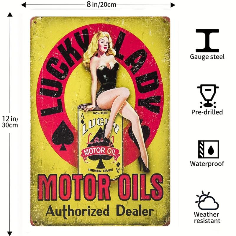 Vintage Metal Tin Sign Retro Gas Car Metal Posters Garage Man Cave Bar Wall Deco