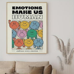 Cartoon Mood Character Painting Wall Art