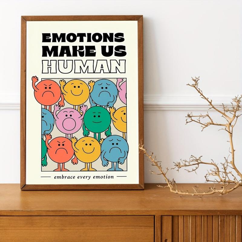 Cartoon Mood Character Painting Wall Art