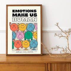 Cartoon Mood Character Painting Wall Art