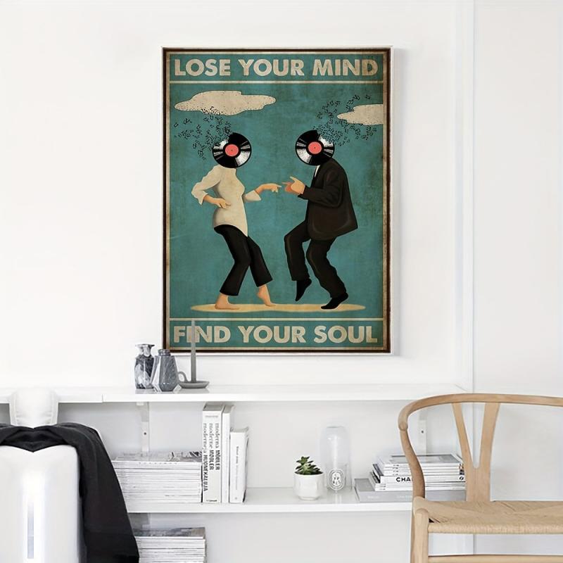 Vintage Canvas Lose Your Mind Find Your Soul Poster Music Print Canvas Poster