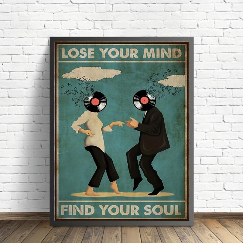 Vintage Canvas Lose Your Mind Find Your Soul Poster Music Print Canvas Poster