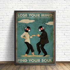 Vintage Canvas Lose Your Mind Find Your Soul Poster Music Print Canvas Poster