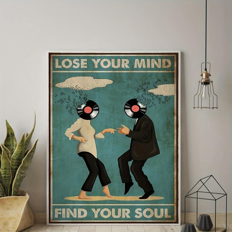 Vintage Canvas Lose Your Mind Find Your Soul Poster Music Print Canvas Poster