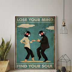 Vintage Canvas Lose Your Mind Find Your Soul Poster Music Print Canvas Poster