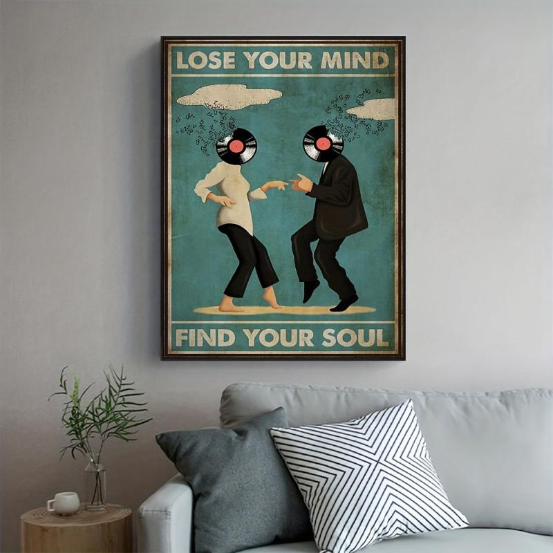 Vintage Canvas Lose Your Mind Find Your Soul Poster Music Print Canvas Poster