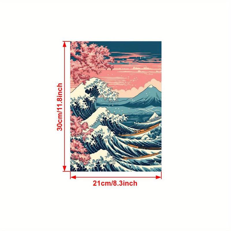Canvas Poster Japan Wave Boats Poster Japanese Art Sakura Wall Art