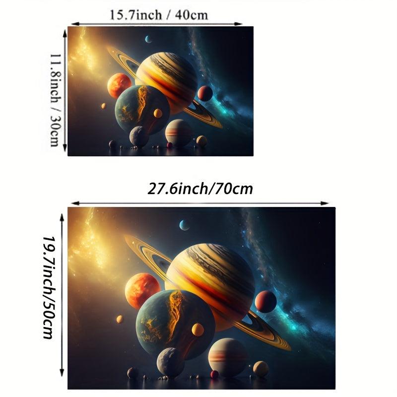 Abstract Art Canvas Painting Solar System Wall Art