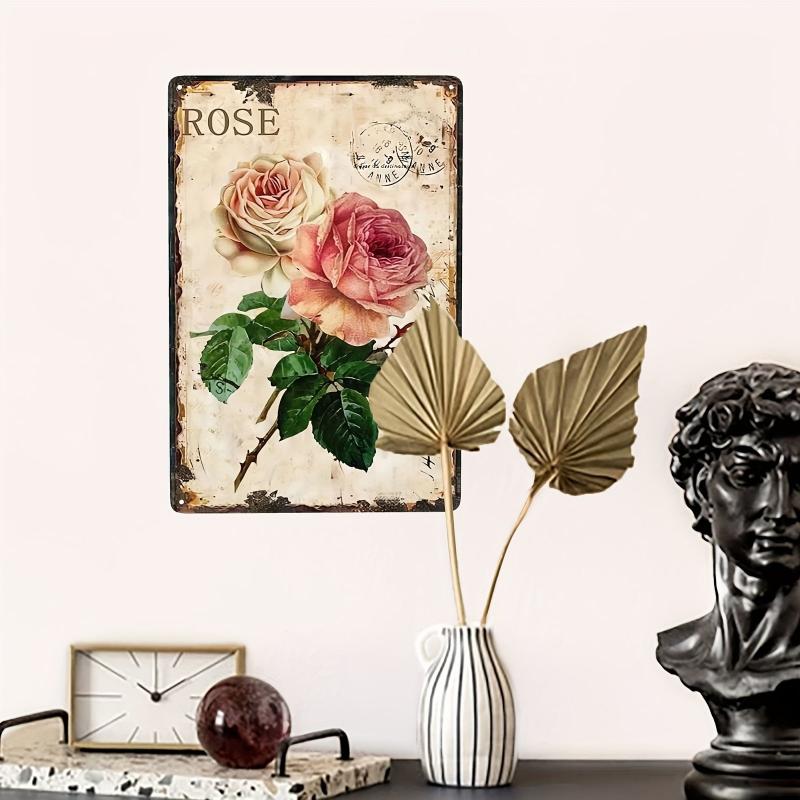 Vintage Garden Lavender Flowers Metal Tin Sign