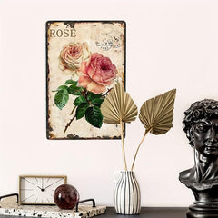 Vintage Garden Lavender Flowers Metal Tin Sign
