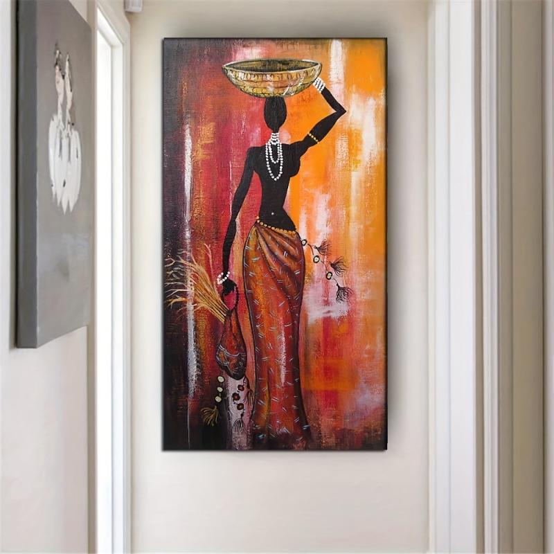 African Woman Wall Art Canvas Painting HD Printed