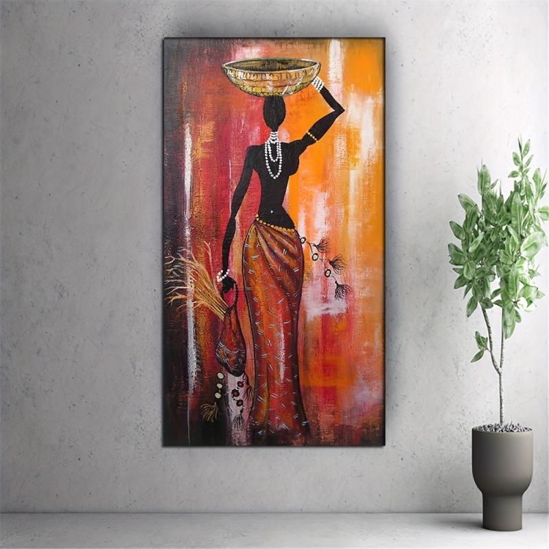 African Woman Wall Art Canvas Painting HD Printed