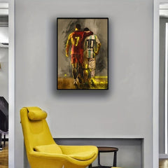 Football Star Poster for Bedroom Decor Wall Art
