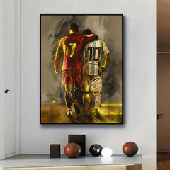 Football Star Poster for Bedroom Decor Wall Art