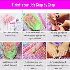 Elephant Diamond Painting Kit 5D Full Drill Round Rhinestone Art