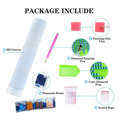 Elephant Diamond Painting Kit 5D Full Drill Round Rhinestone Art