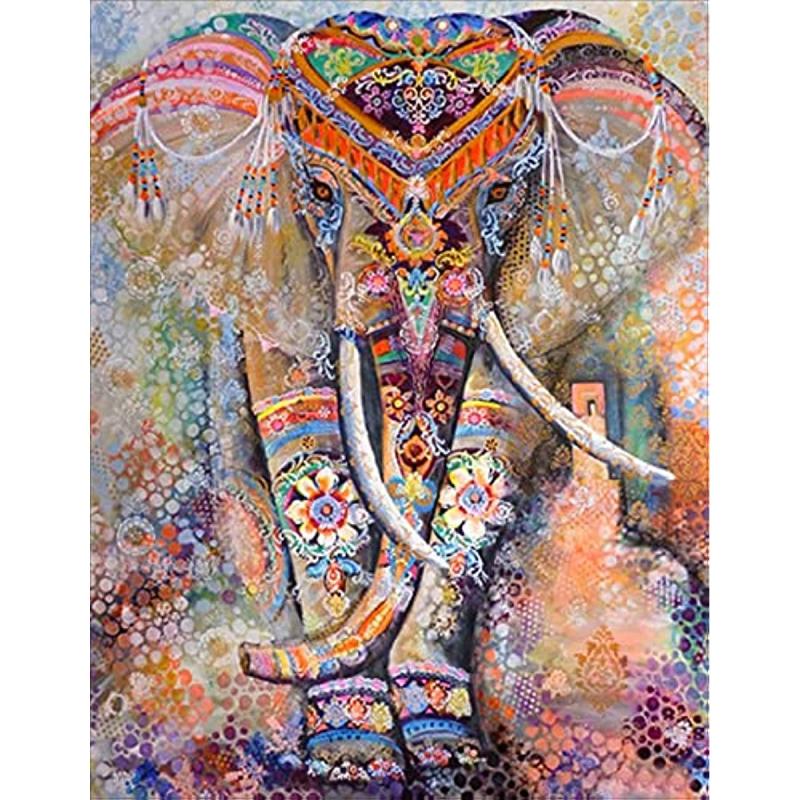 Elephant Diamond Painting Kit 5D Full Drill Round Rhinestone Art