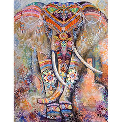 Elephant Diamond Painting Kit 5D Full Drill Round Rhinestone Art