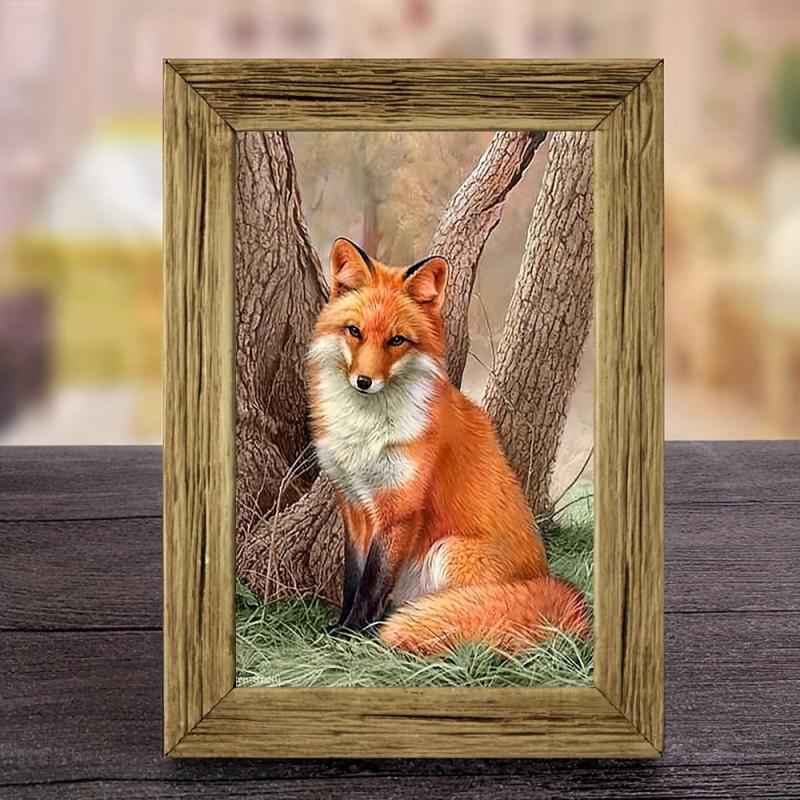 Fox Rhinestone Painting Kit Animal Art Home Decor Easy Eye-Catching